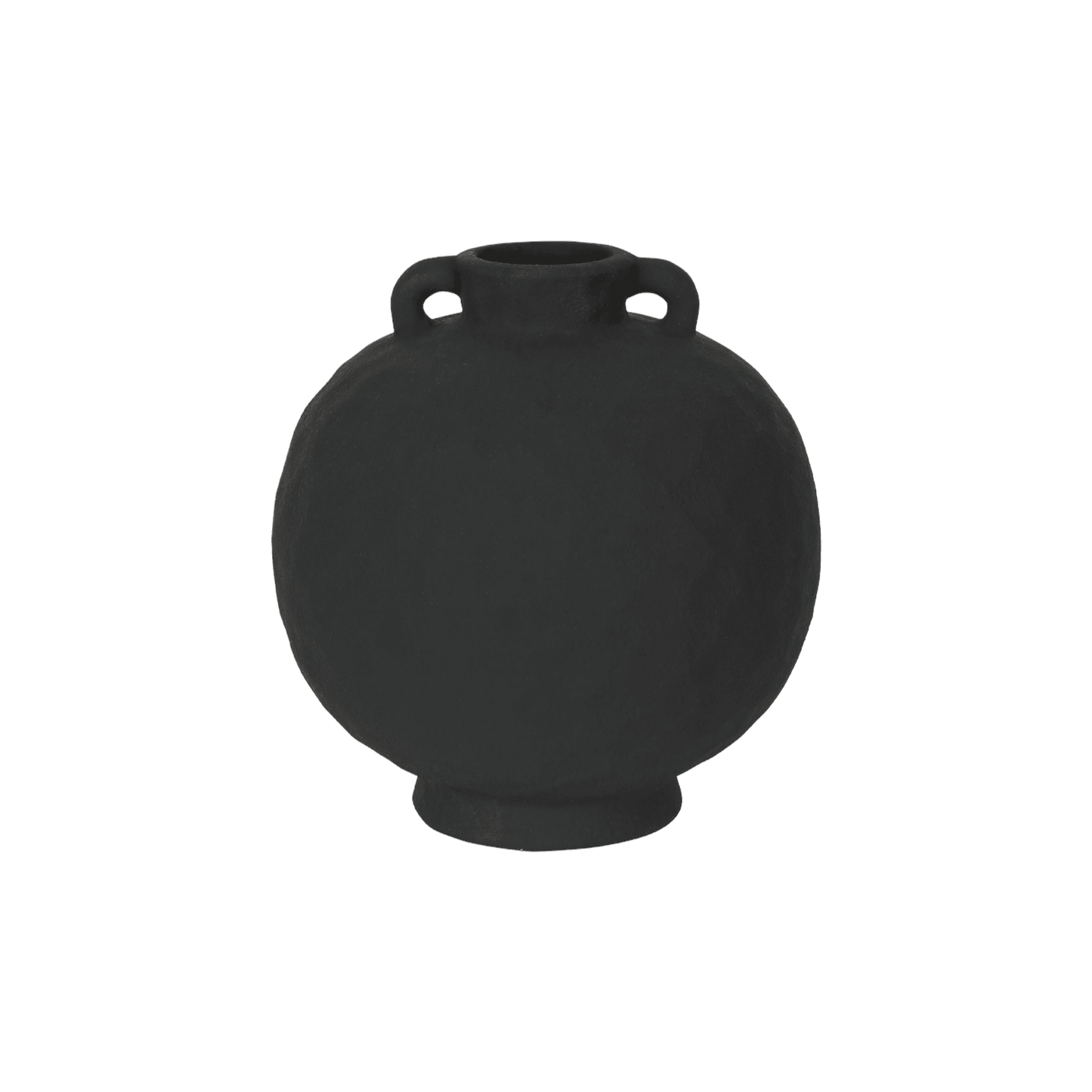 Jett | Round Terracotta Vase Black - Mirra Interiors