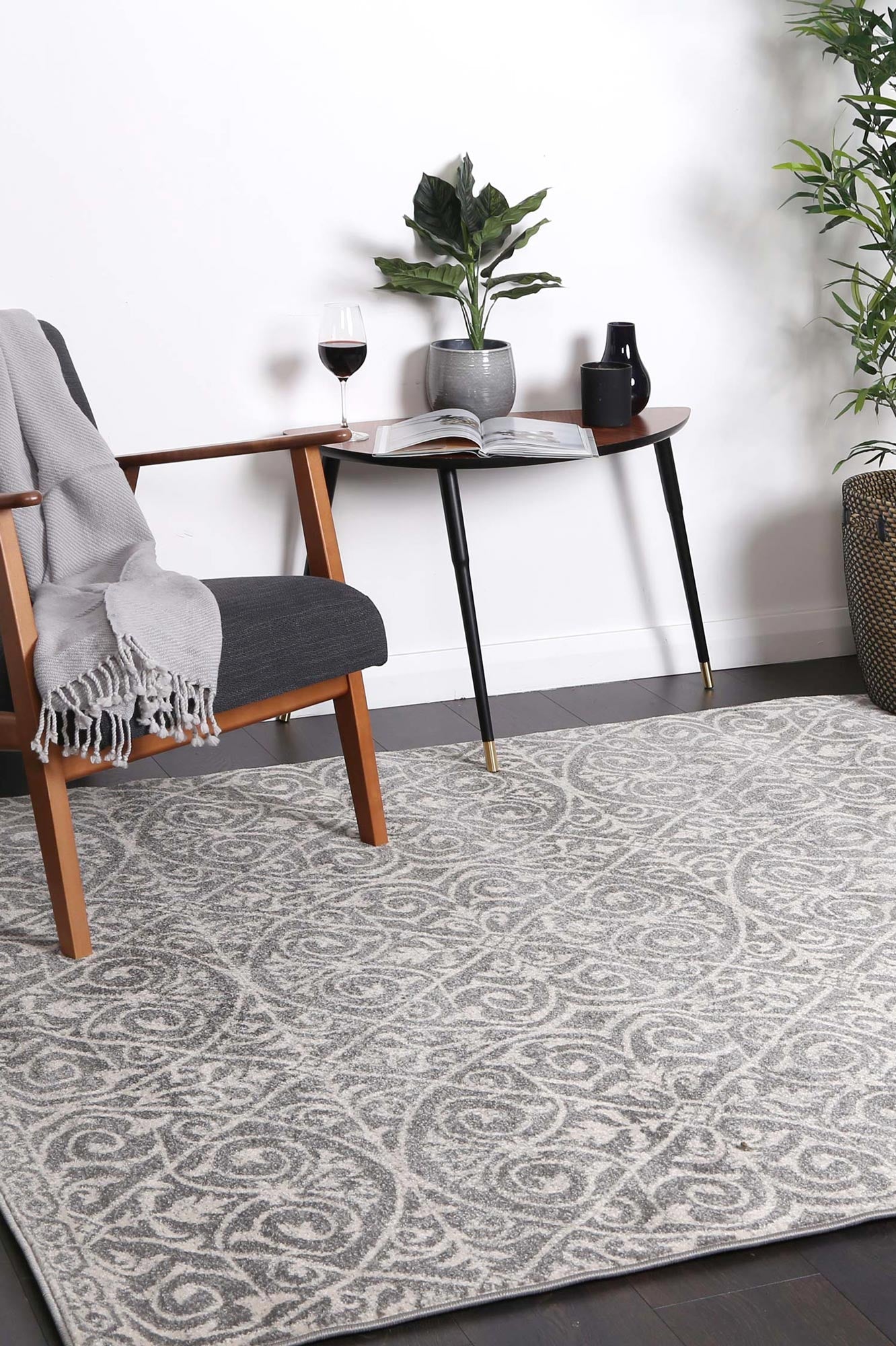 Delicate | Katherine Rug - Grey & Ivory