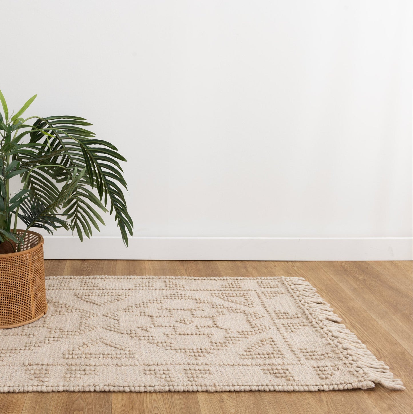 Diego Ornamental Brown Wool Rug - DIEG03