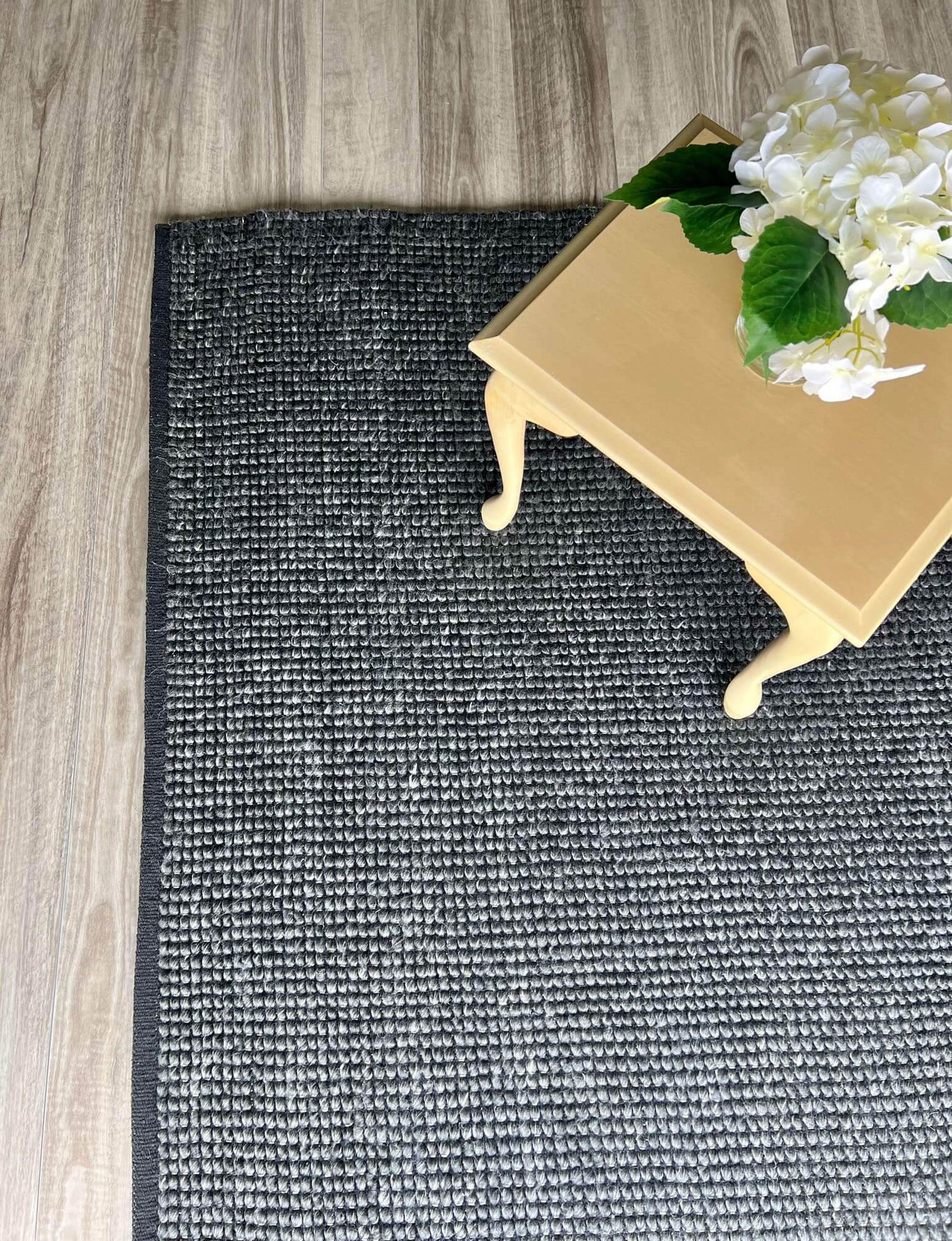 Freya | Loopy Wool Rug Ebony - Mirra Interiors