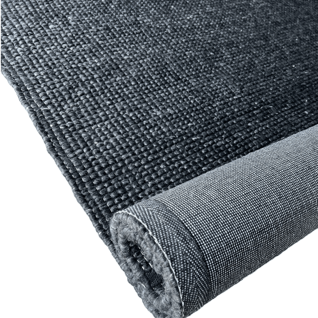 Freya | Loopy Wool Rug Ebony - Mirra Interiors