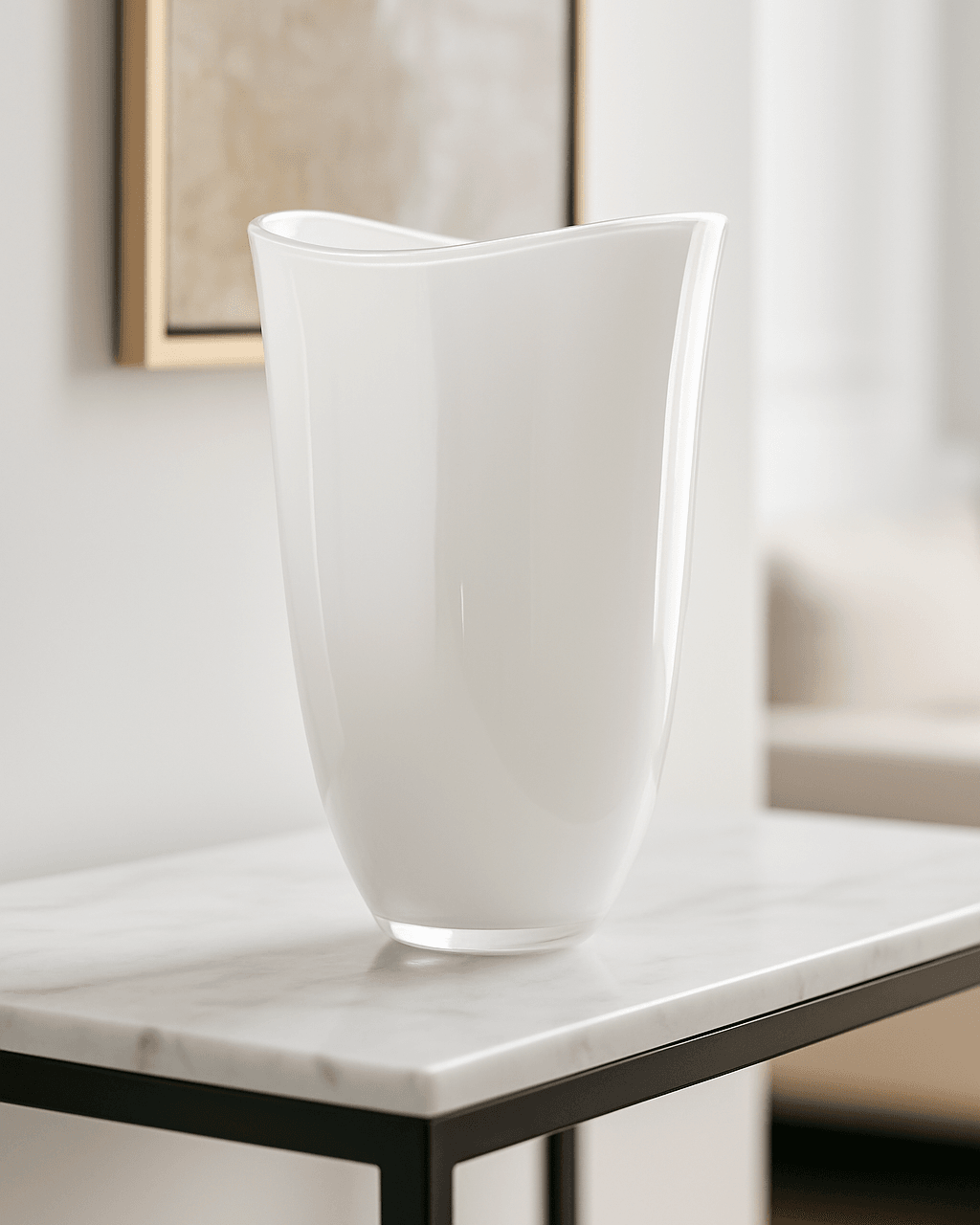 Else | Glass Vase - White (Large) - Mirra Interiors