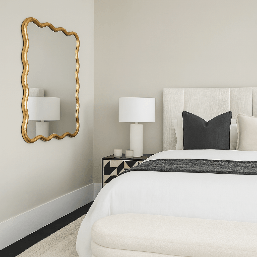 Estelle | Square Wall Mirror - Antique Gold - Mirra Interiors