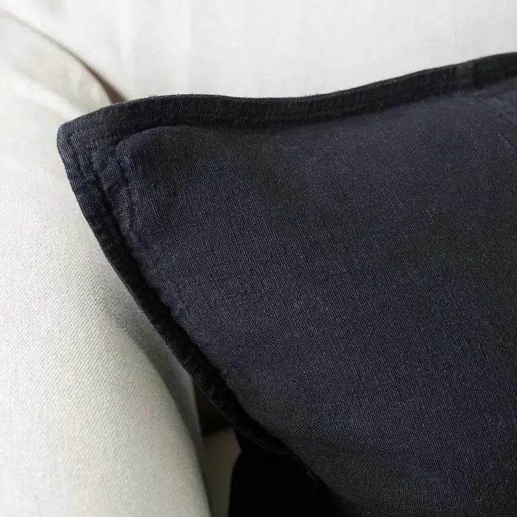 Luca®| Classic Linen Cushion Black - Mirra Interiors