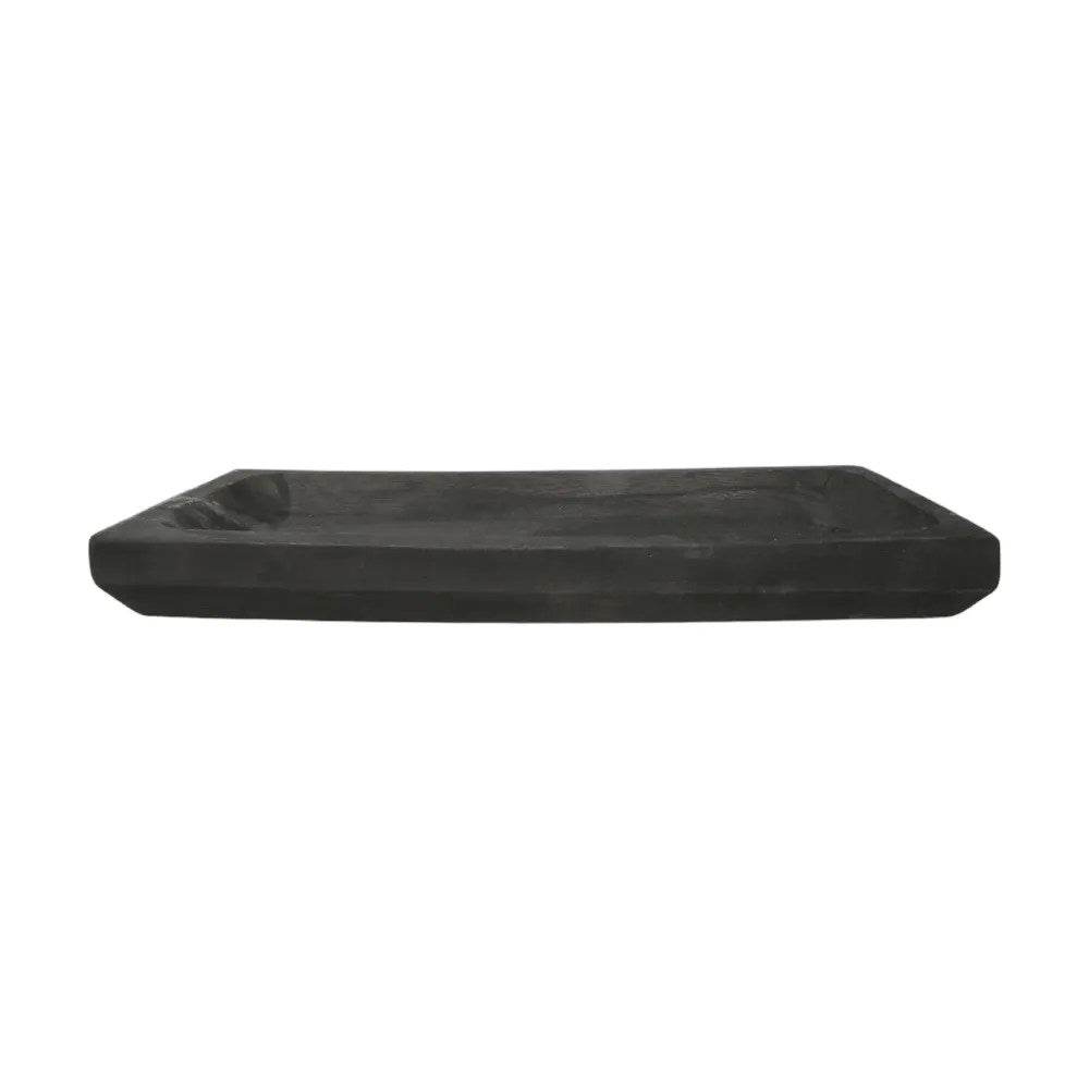 Simple | Decorative Timber Serving Tray Black - Mirra Interiors