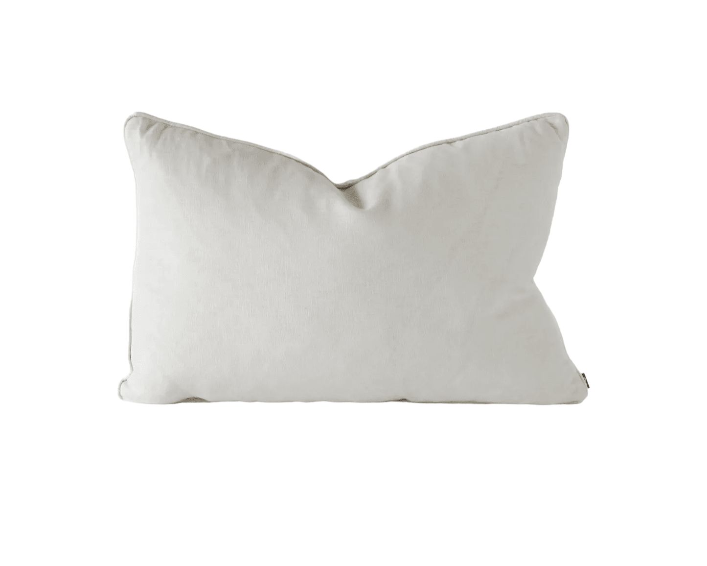 Calai | Self-Piped Linen Lumbar Cushion Cream - Mirra Interiors