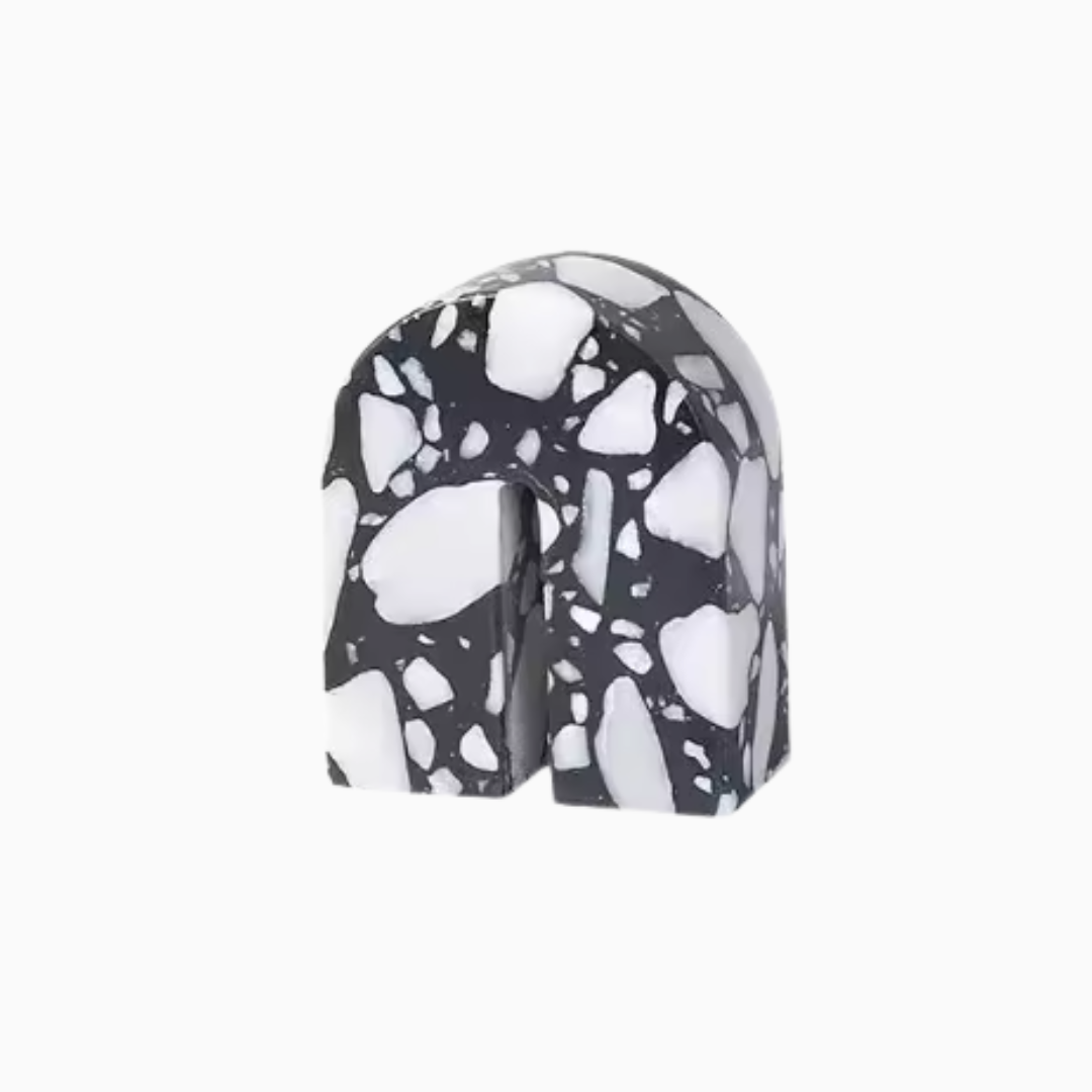 Hide | Terrazzo Arch Sculpture - Black/White