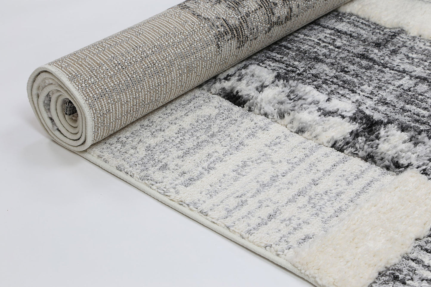 Mono | Tribal Modern Rug - Cream & Anthracite