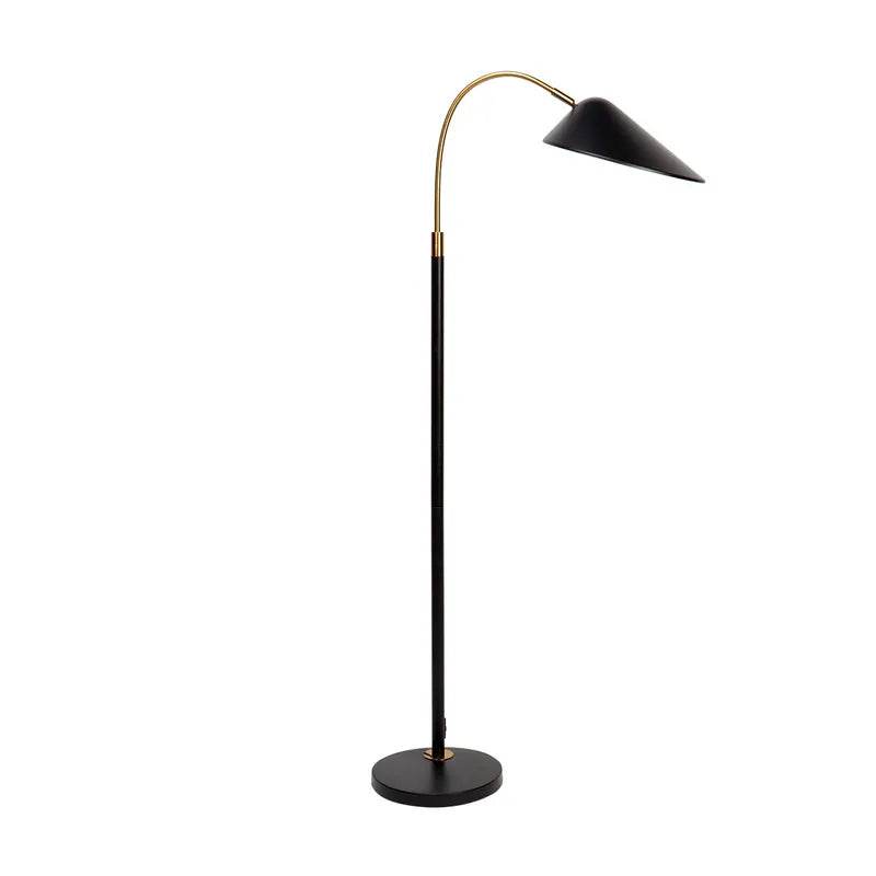 Kenna | Metal Floor Lamp Black & Brass - Mirra Interiors
