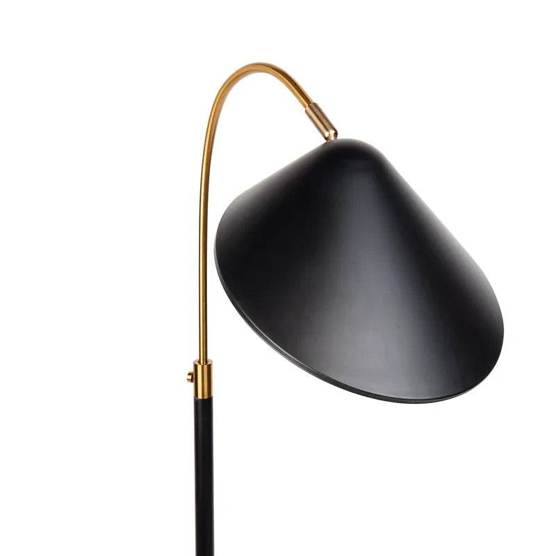 Kenna | Metal Floor Lamp Black & Brass - Mirra Interiors