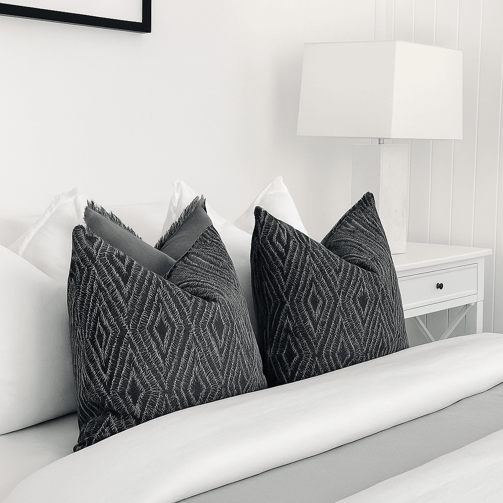 Eloise | White French Linen Cushion (50x50cm) - Mirra Interiors