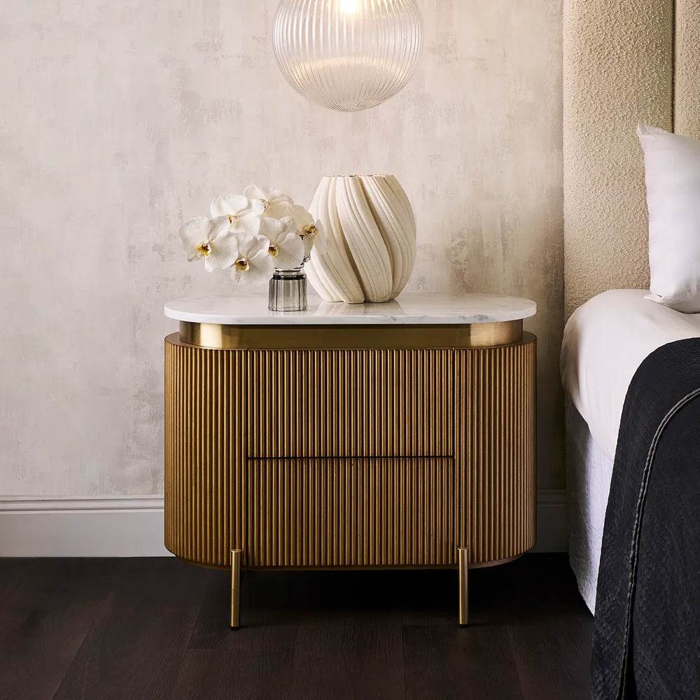 Giselle | Porcelain Twist Vase White (Medium) - Mirra Interiors