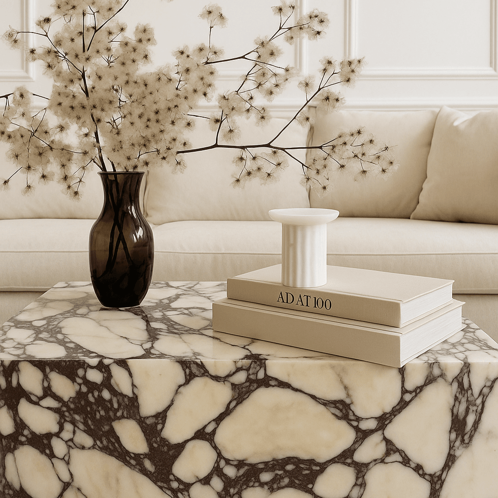 Encote | Marble Candle Plinth White - Mirra Interiors