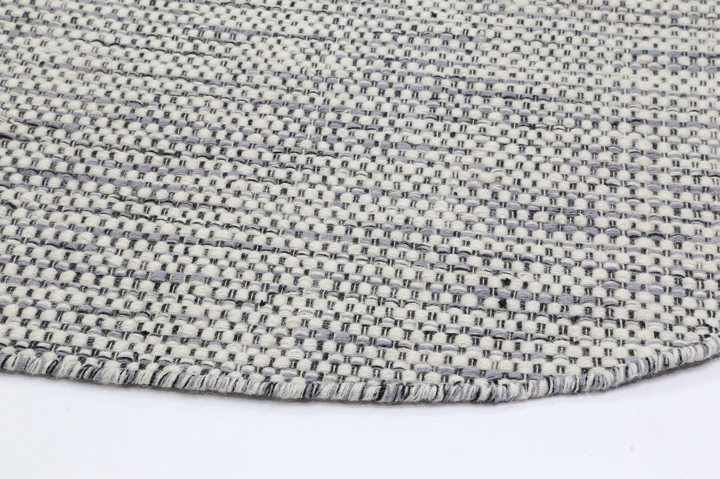 Nordic | Reversible Wool Round Rug - Grey