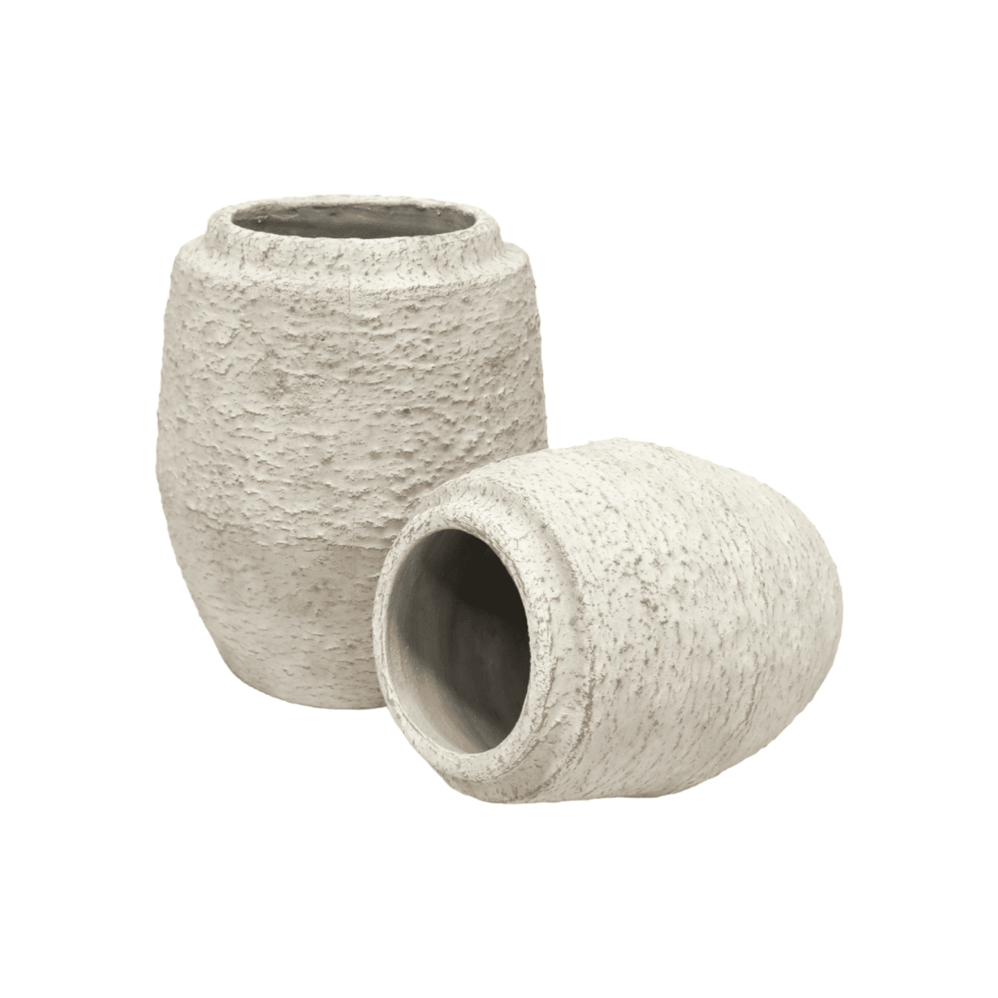Luna | Organic Textured Vase White - Mirra Interiors