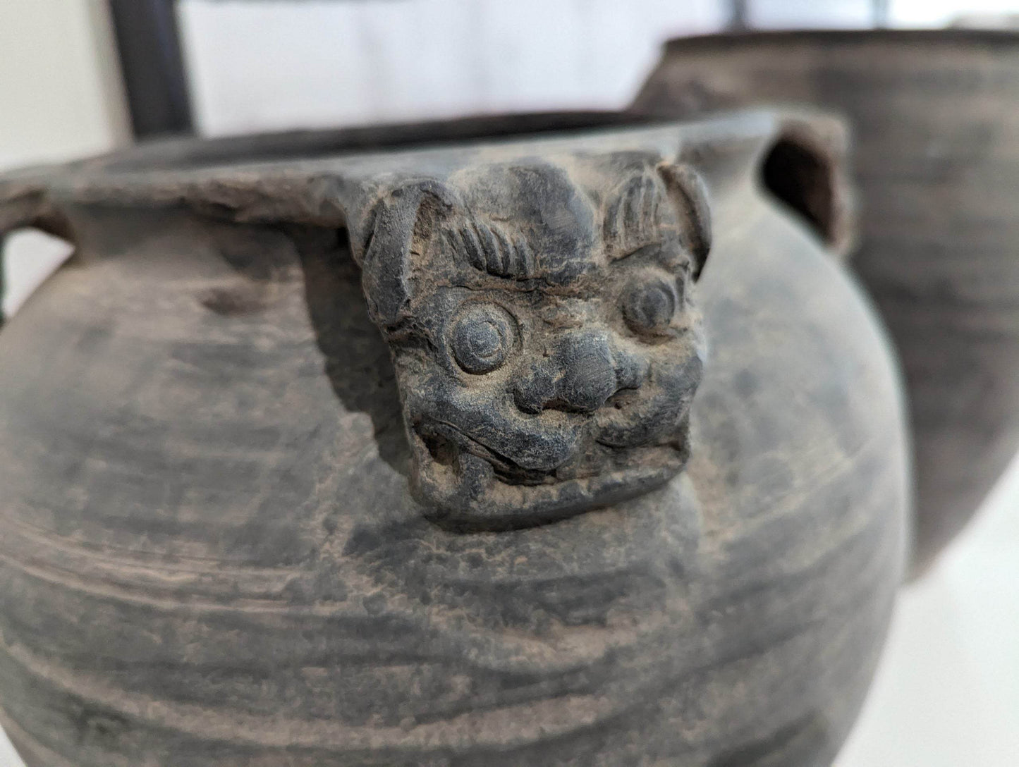 Ming | Antique Pot with Handles Grey - Mirra Interiors