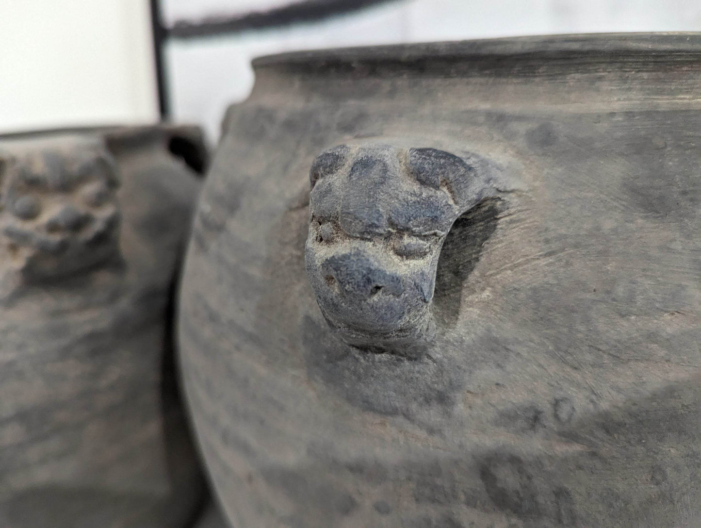 Ming | Antique Pot with Handles Grey - Mirra Interiors