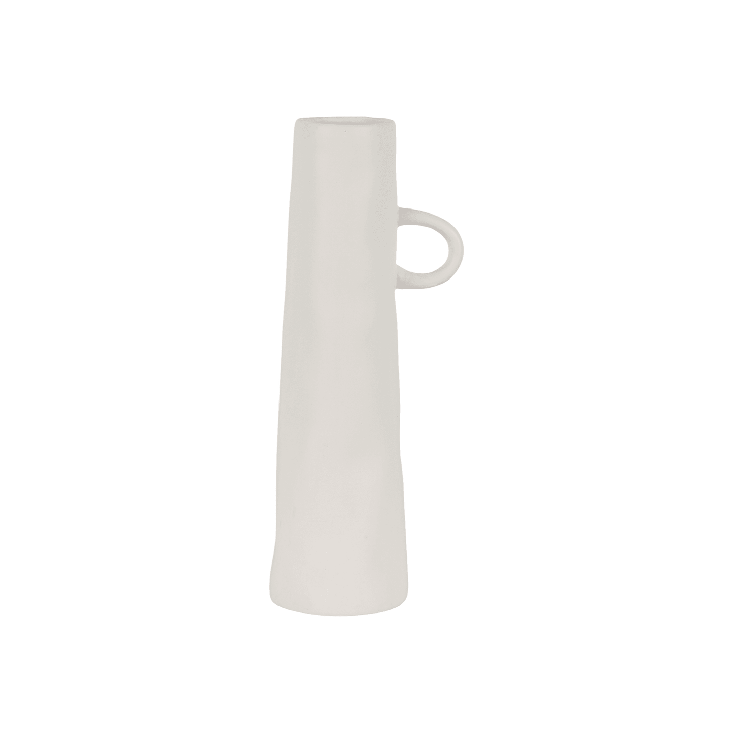 Pasha | Organic Porcelain Vase With Handle Ivory White - Mirra Interiors