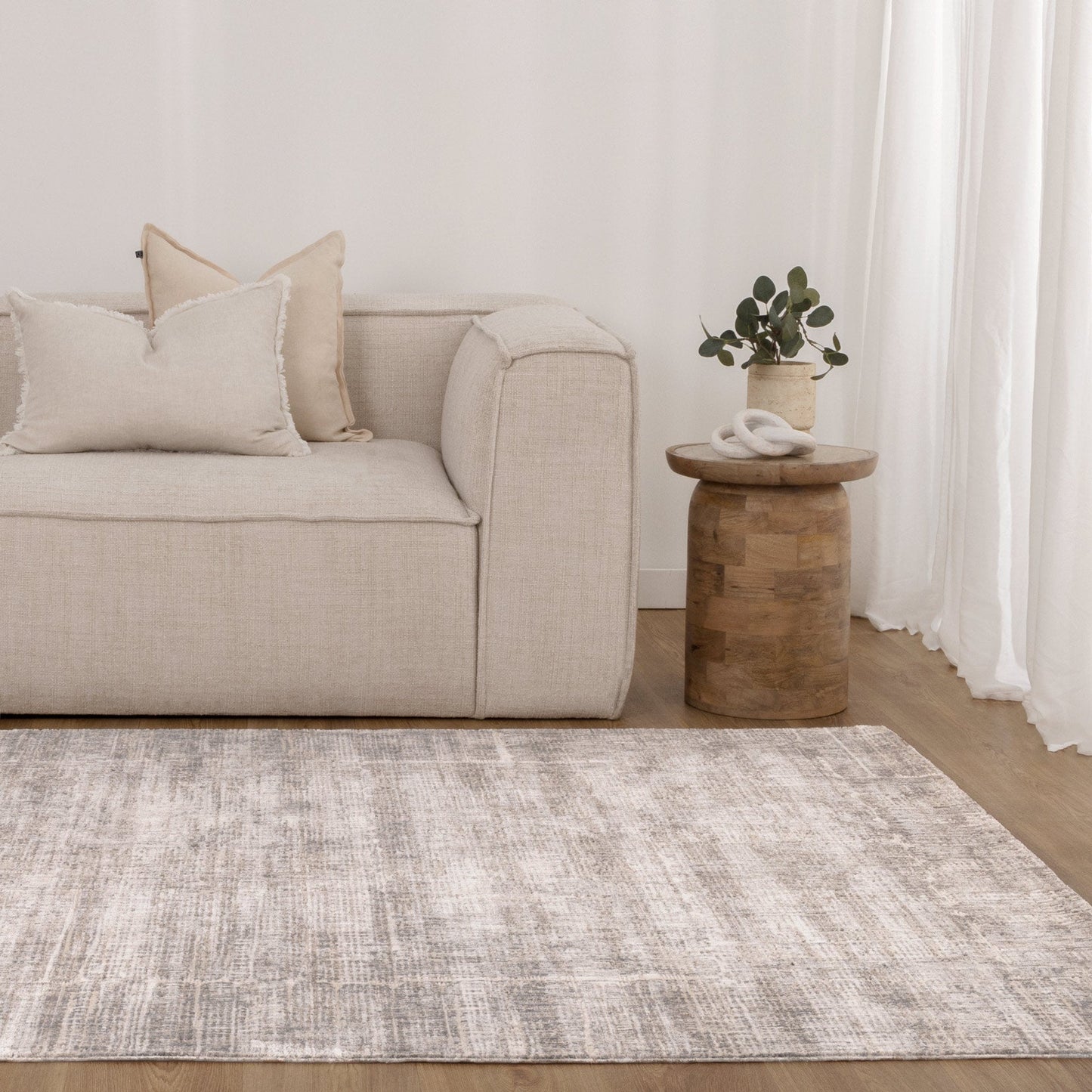 Solenne Beige Abstract Rug - S500