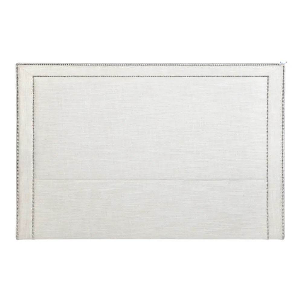 Marietta | Studded Linen Bedhead Natural (King) - Mirra Interiors