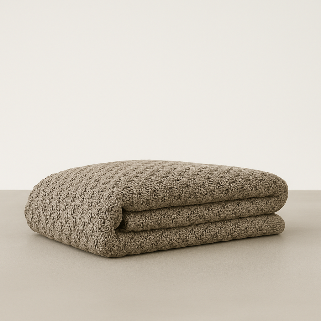 Sloane | Soft Chenille Throw Rug - Taupe
