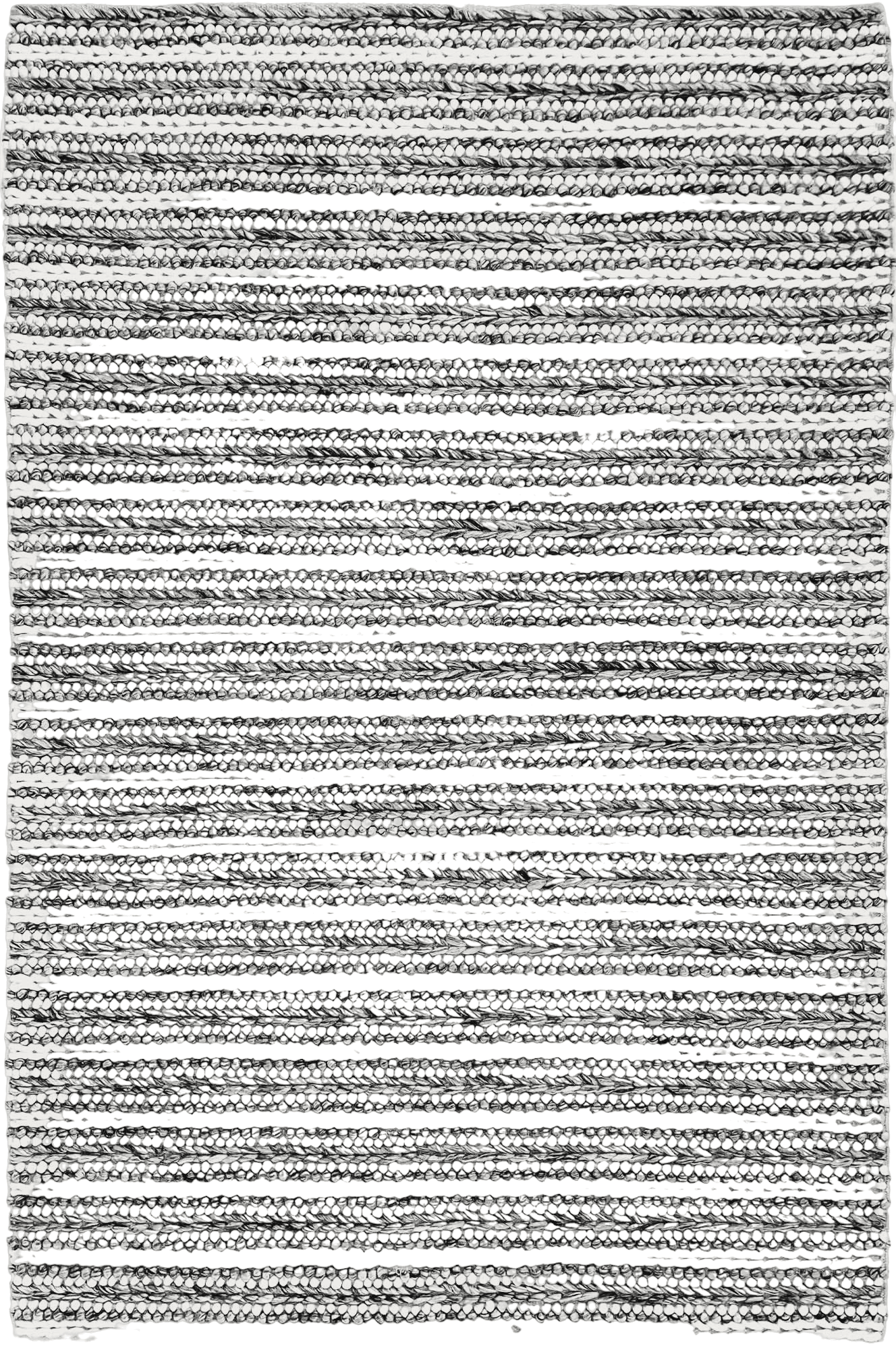 Saanvi | Stripe Wool Rug Grey - Mirra Interiors