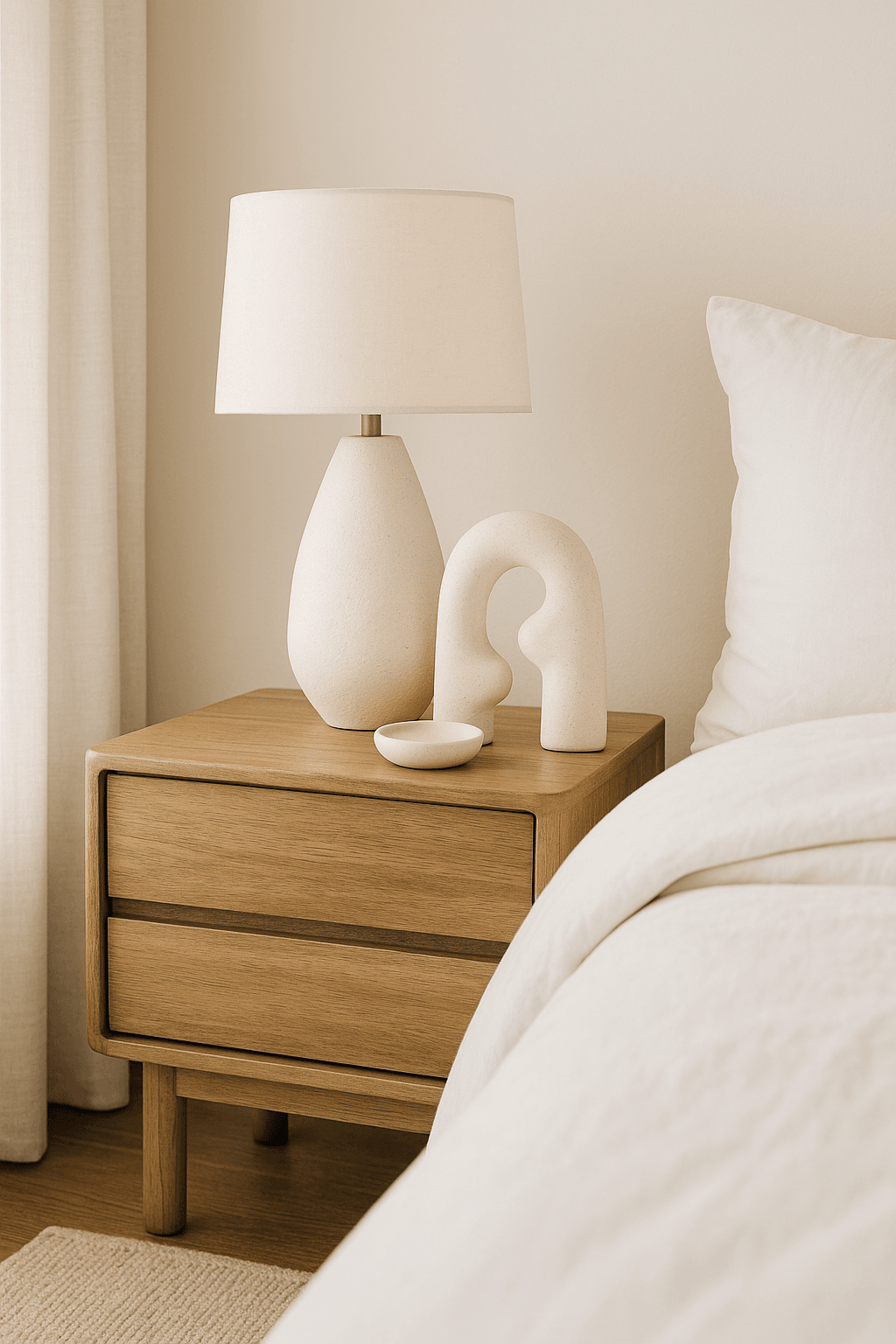 Adlan | Ceramic Abstract Sculpture Ivory - Mirra Interiors