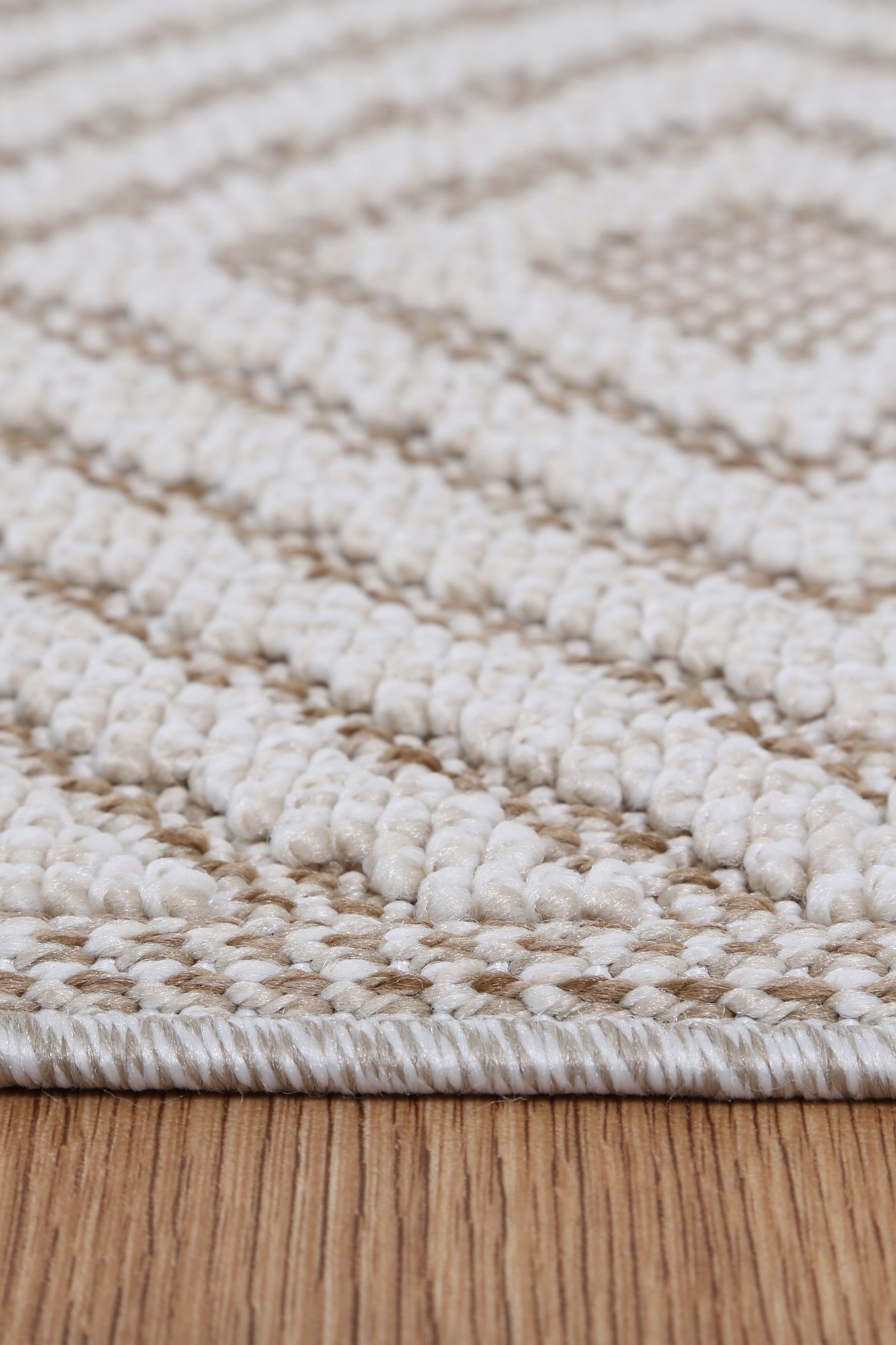 Vanuatu | Wickham Geometric Flatweave Rug - Beige