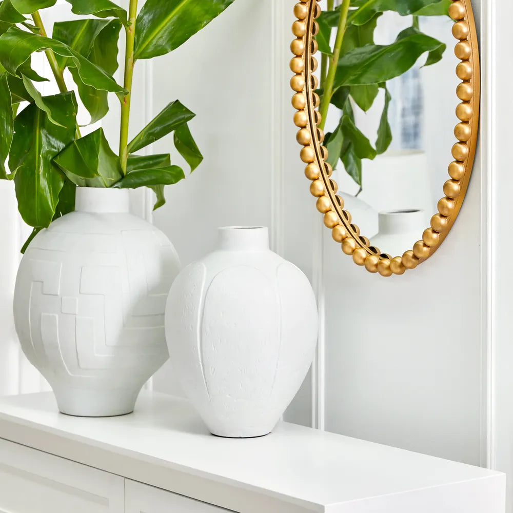 Selene | Fan Vase - White (Medium)
