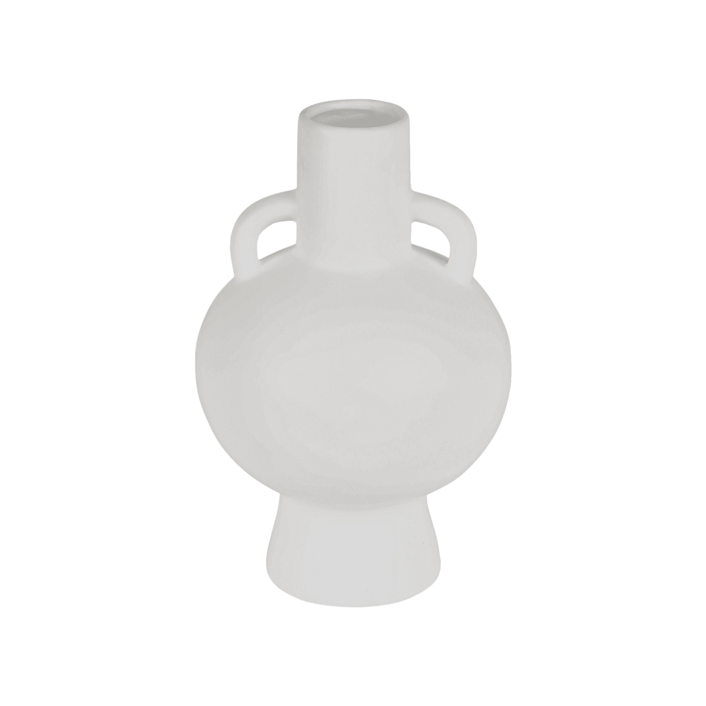 Safa | Porcelain Handle Vase Ivory White - Mirra Interiors