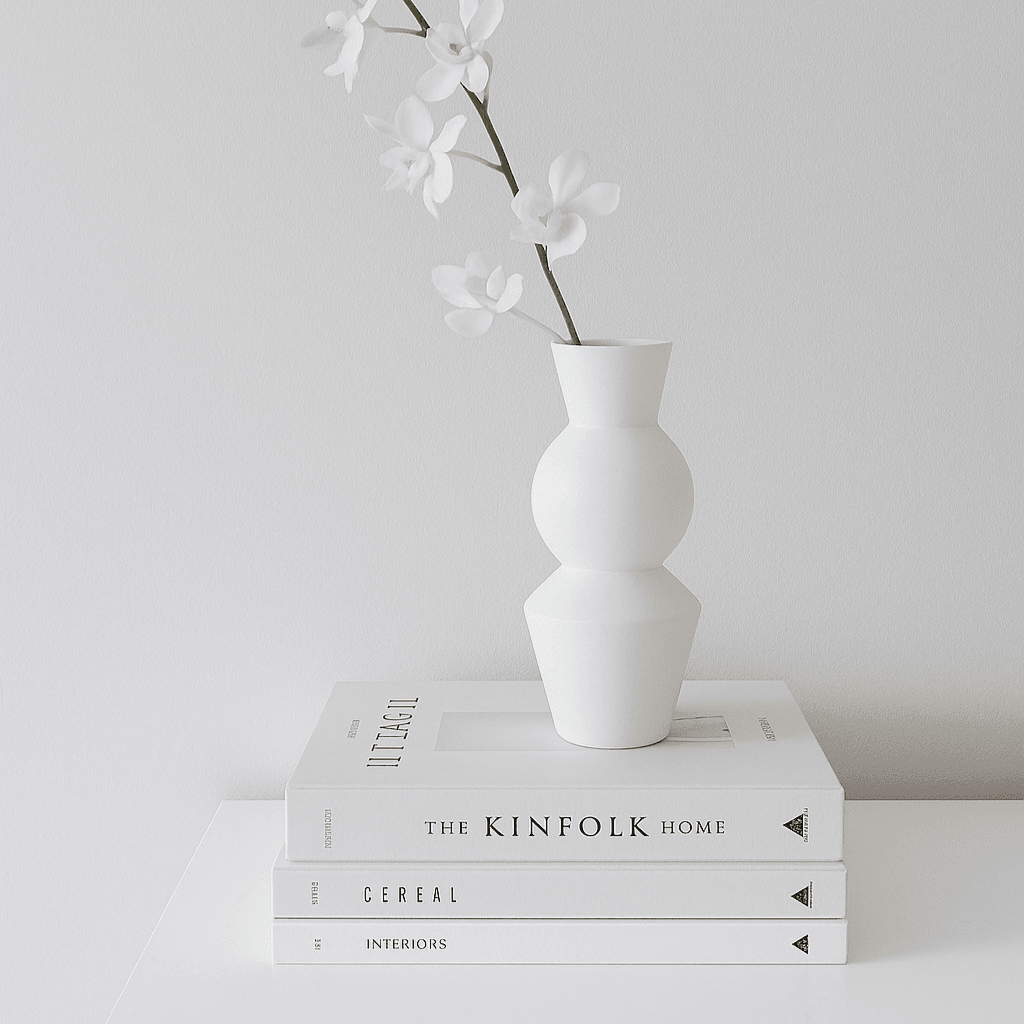 Assane | Porcelain Geometric Vase - Ivory - Mirra Interiors