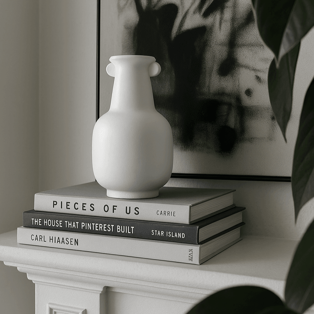 Alane | Metal Deco Vase - White - Mirra Interiors