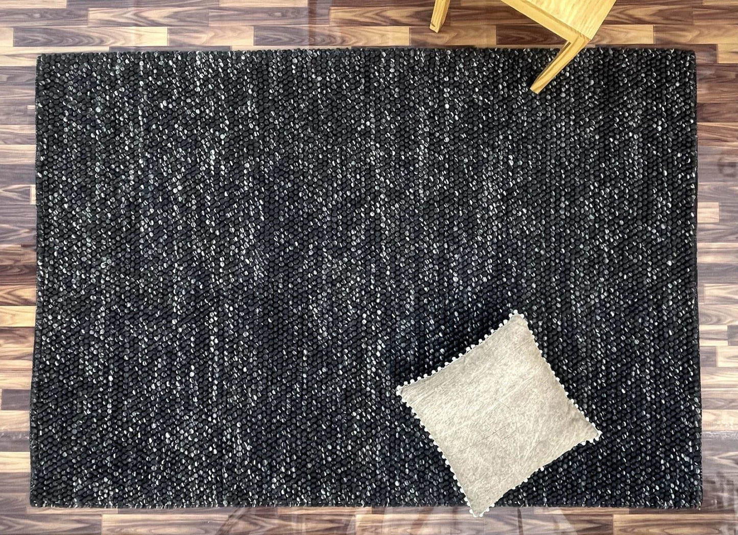 Agnes | Pebble Wool Rug Carbon - Mirra Interiors