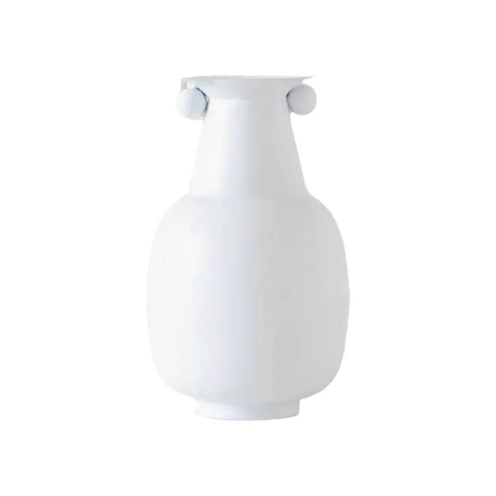 Alane | Metal Deco Vase White - Mirra Interiors