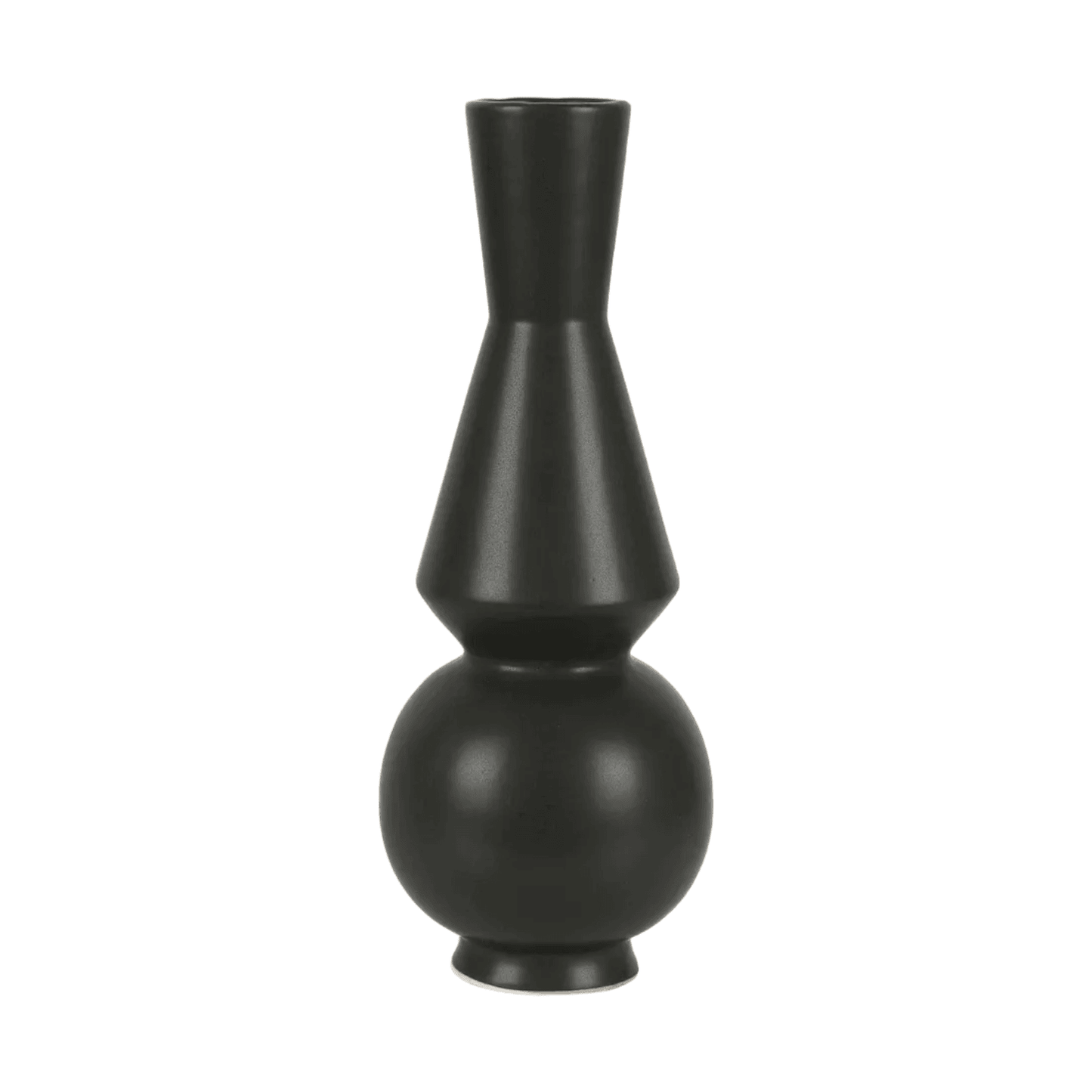 Alou | Porcelain Geometric Vase Black - Mirra Interiors