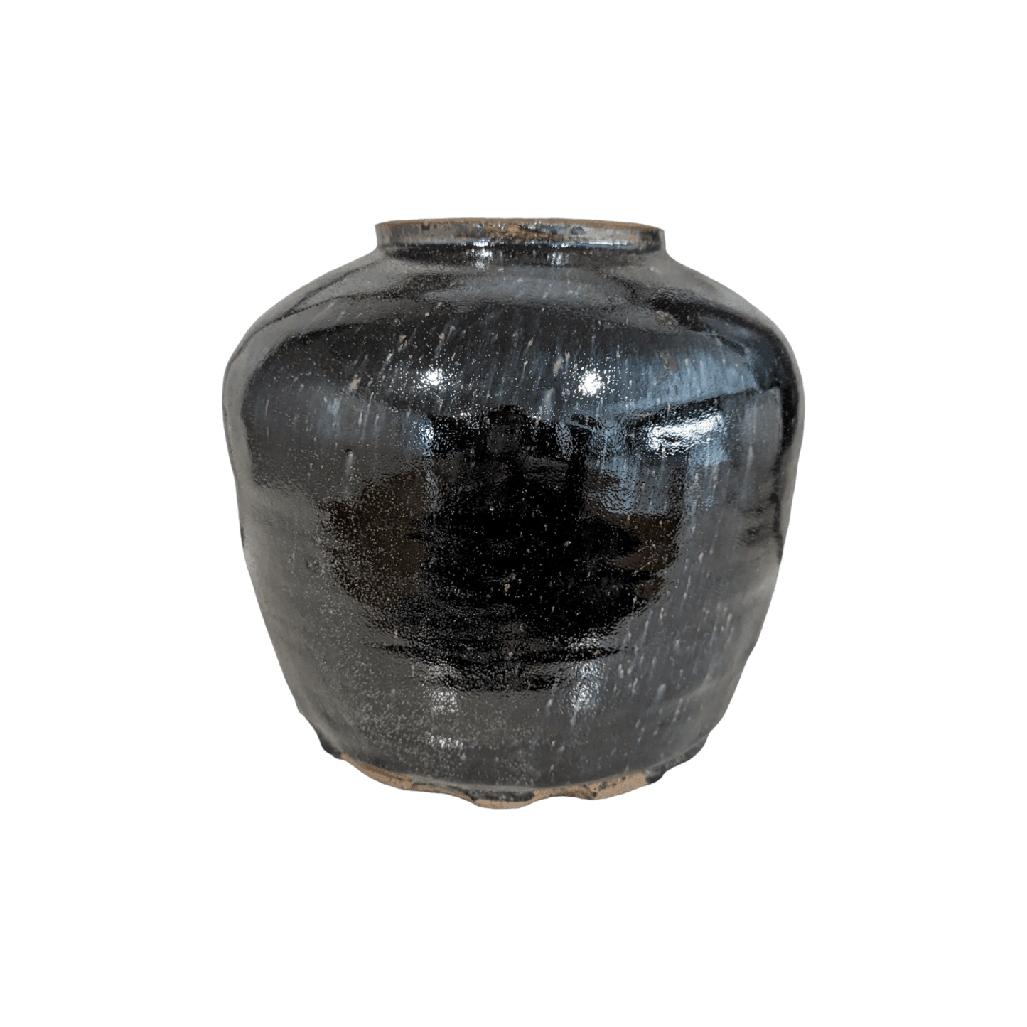 Shanxi | Antique Terracotta Wine Jar Glazed Black - Mirra Interiors
