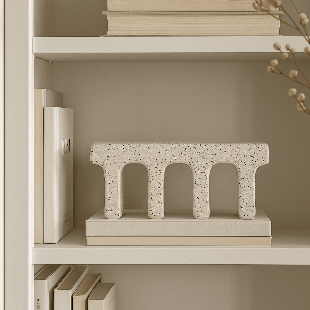 Brunnel | Concrete Arch Sculpture Ivory - Mirra Interiors