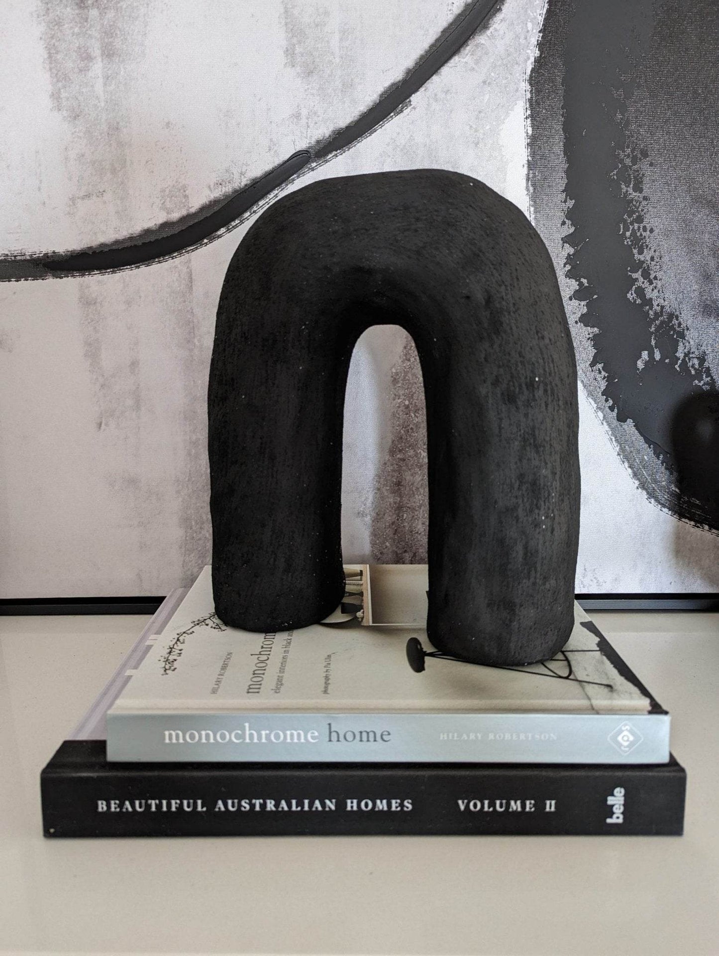 Arco | Ceramic Arch Vessel Black - Mirra Interiors