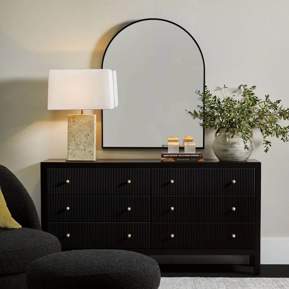 Arlo | Arch Wall Mirror Black - Mirra Interiors