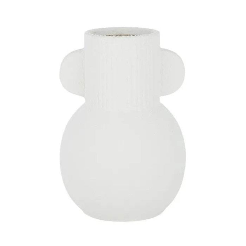Artemis I | Ceramic Handled Vase White - Mirra Interiors