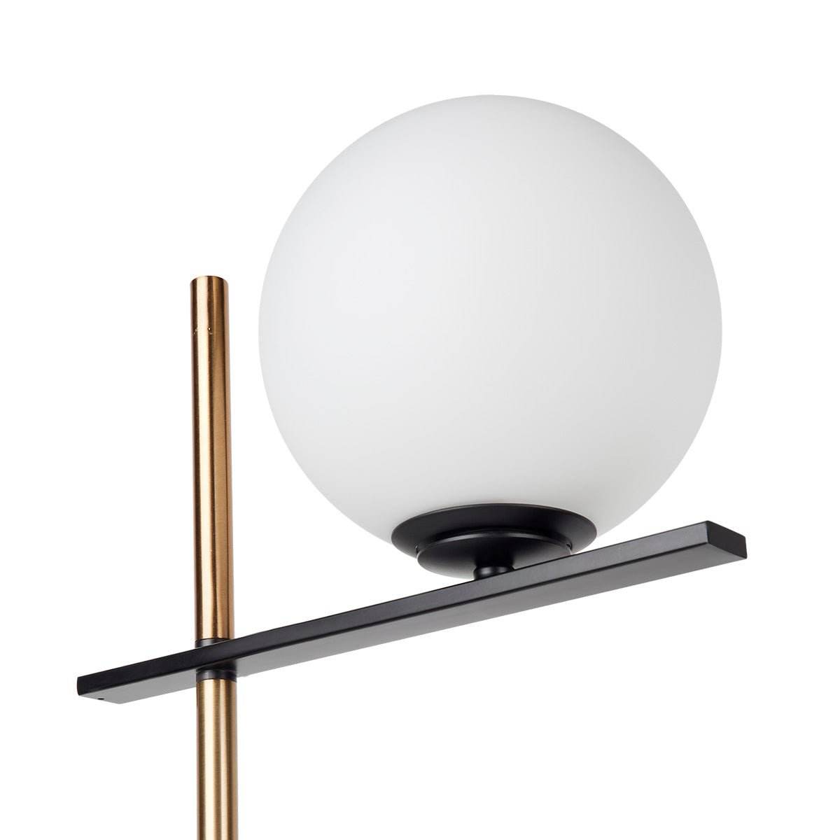 Asher | Marble Table Lamp Black/Brass - Mirra Interiors