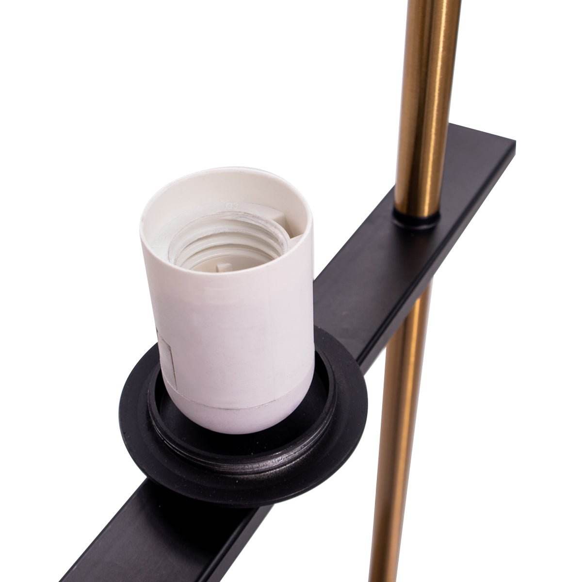 Asher | Marble Table Lamp Black/Brass - Mirra Interiors