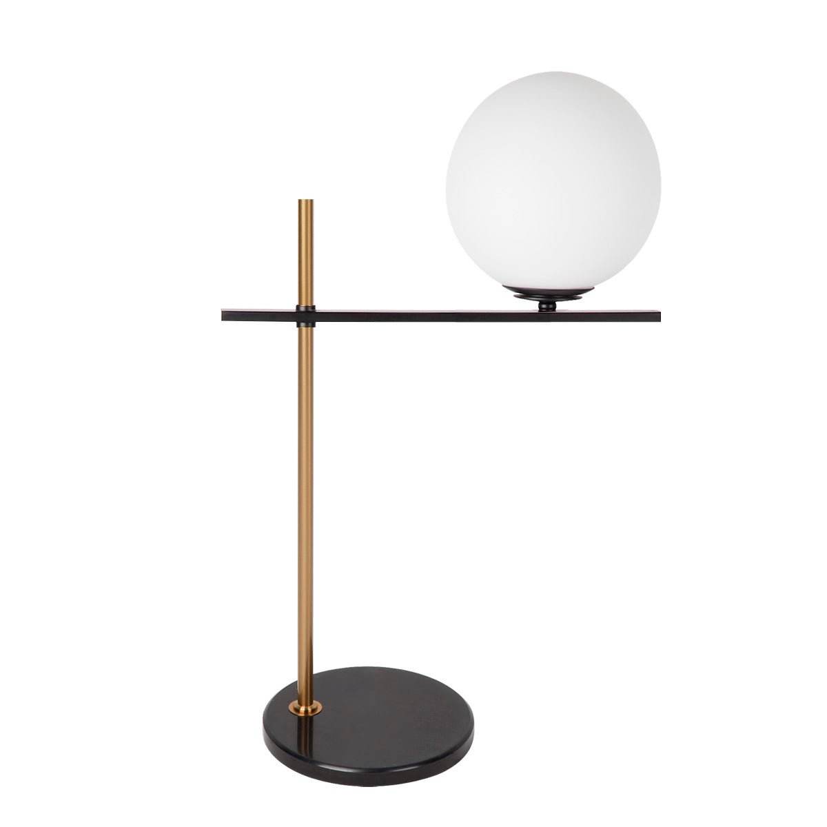 Asher | Marble Table Lamp Black/Brass - Mirra Interiors