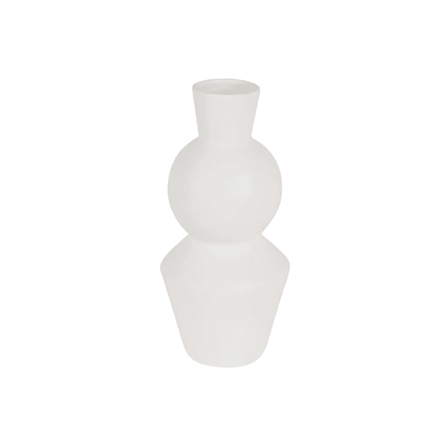 Assane | Porcelain Geometric Vase Ivory - Mirra Interiors