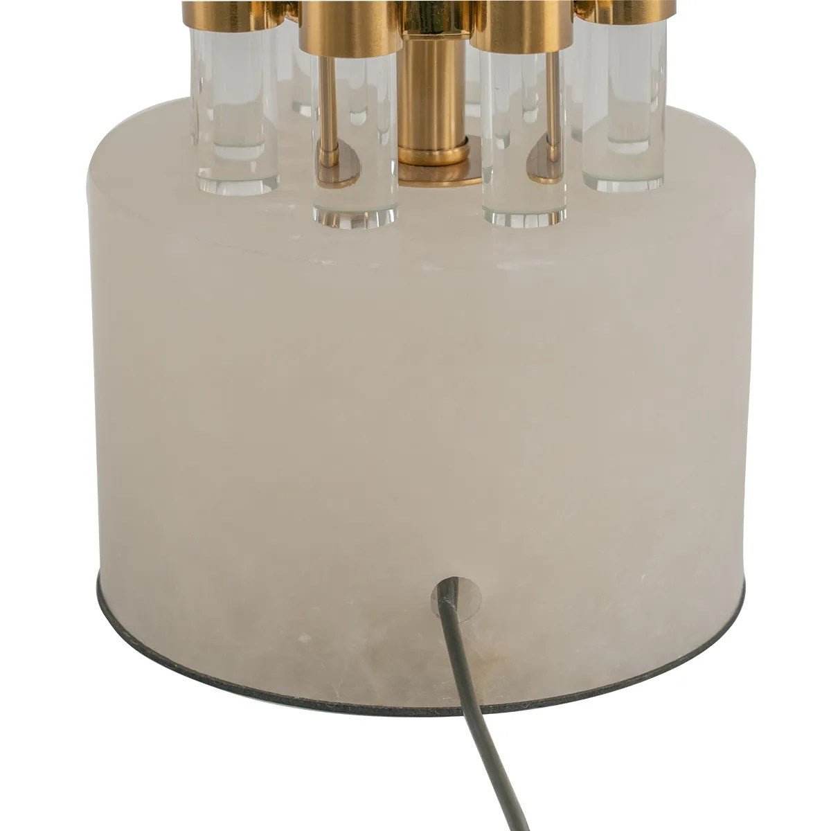 Astrid | Marble & Glass Table Lamp Brass - Mirra Interiors
