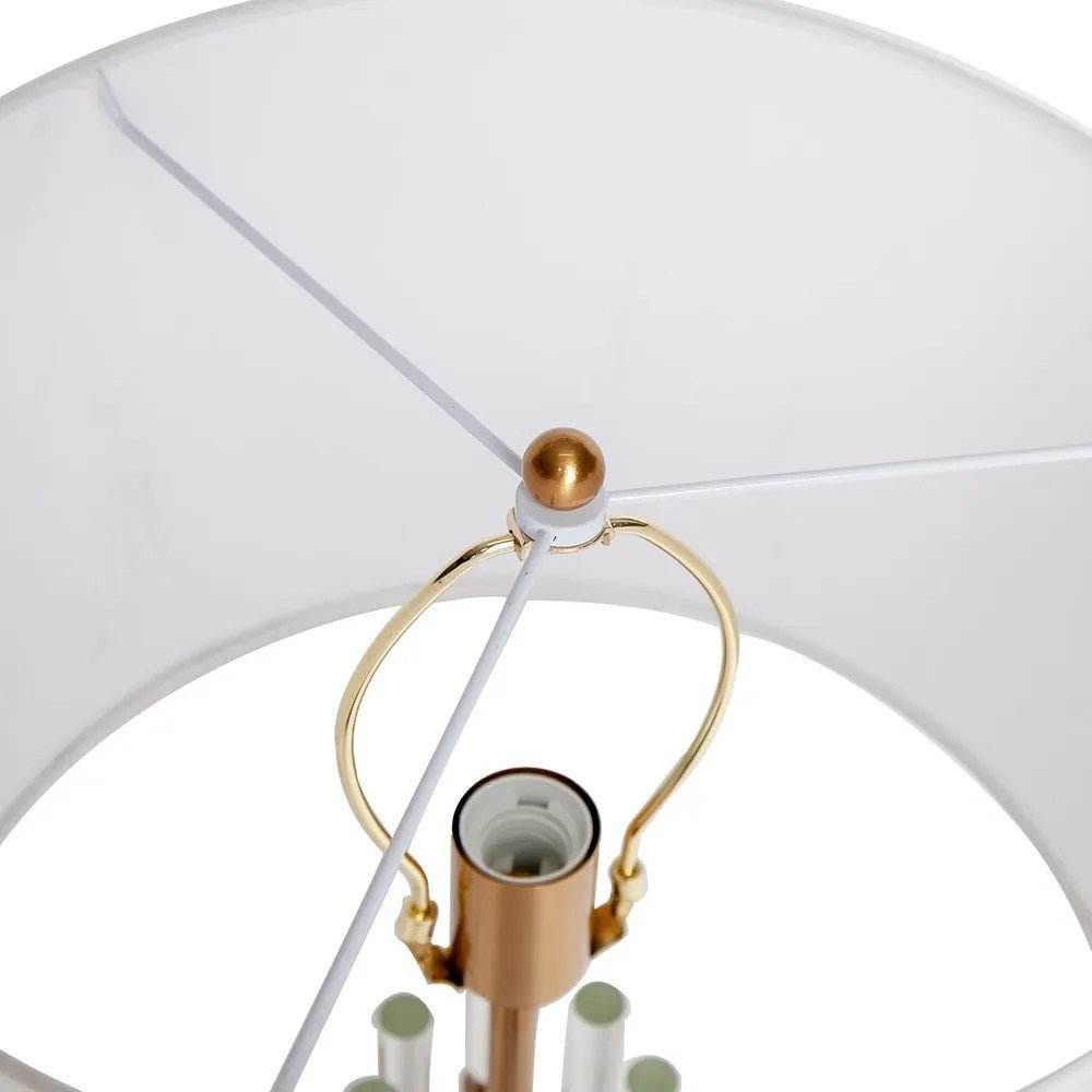 Astrid | Marble & Glass Table Lamp Brass - Mirra Interiors