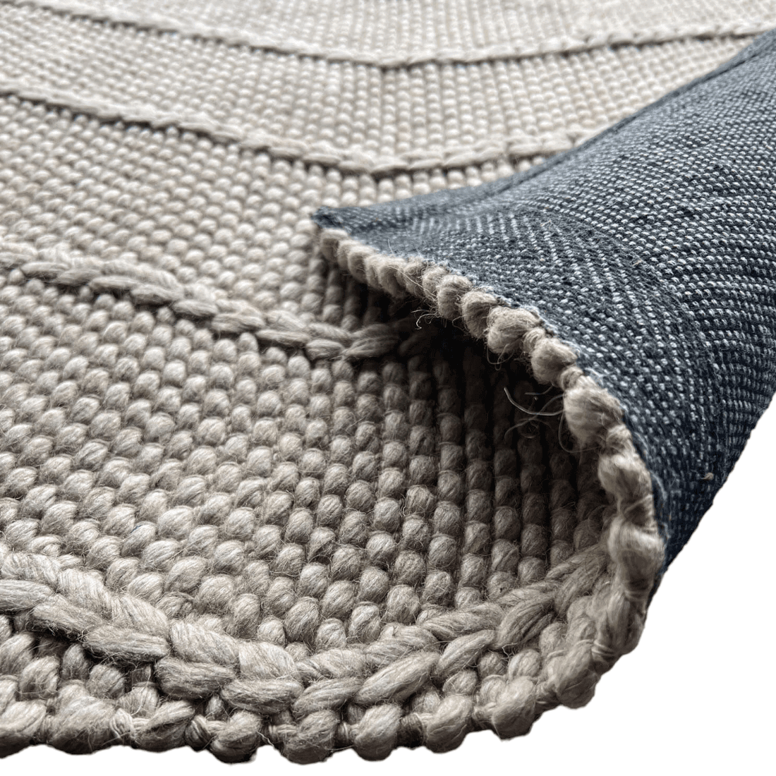 Athena | Chevron Wool Rug Beige - Mirra Interiors