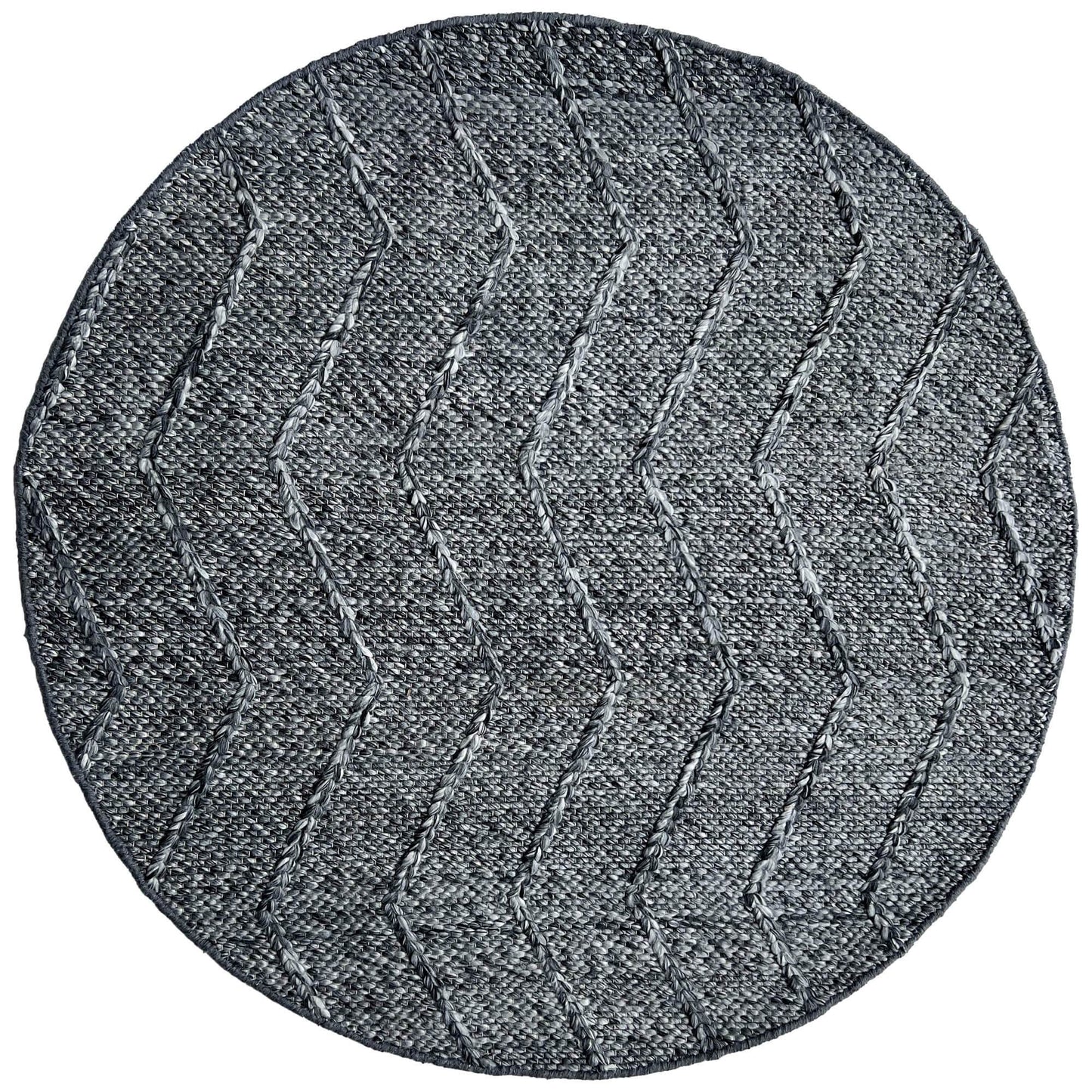 Athena | Chevron Wool Rug Dark Grey - Mirra Interiors