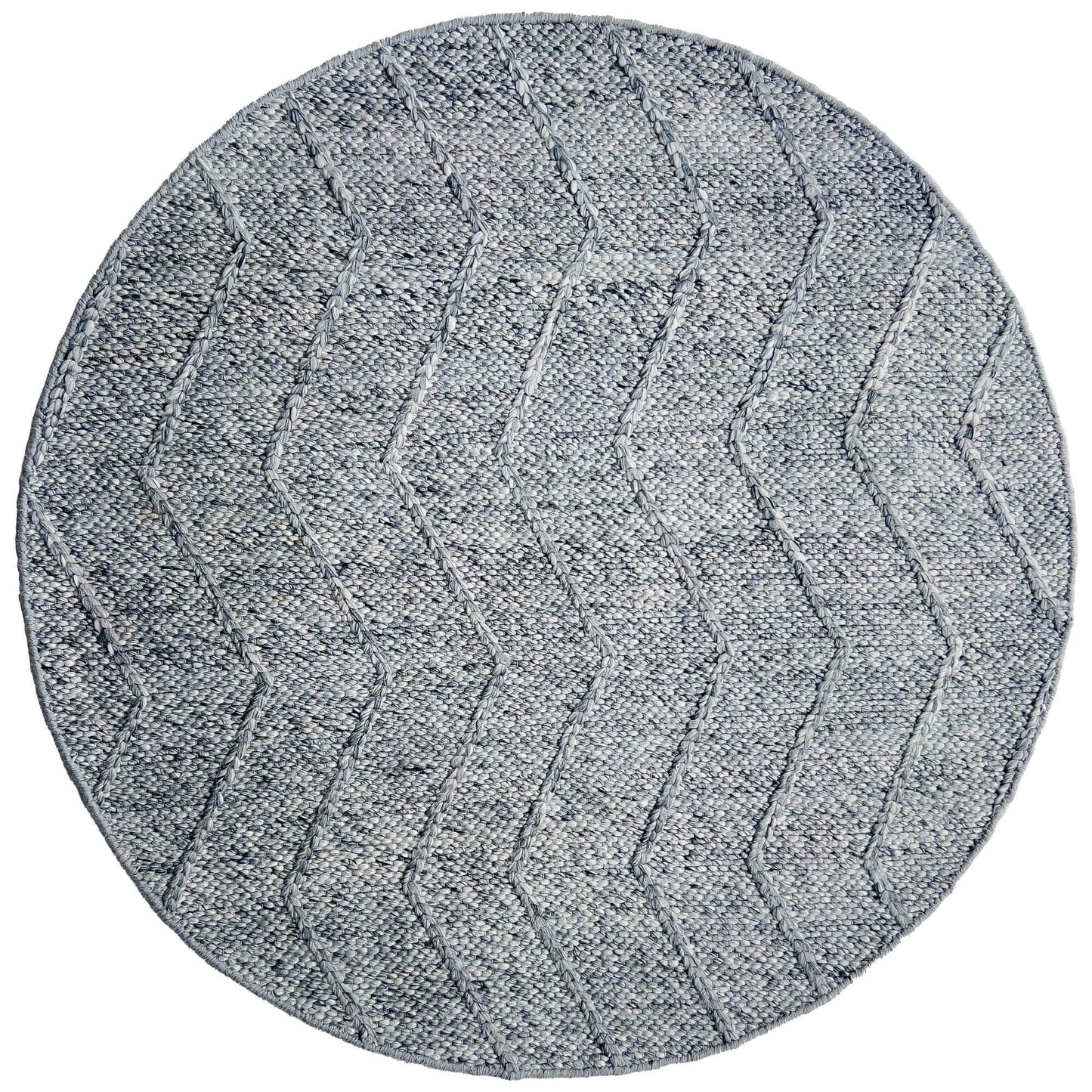 Athena | Chevron Wool Rug Spotted Grey - Mirra Interiors