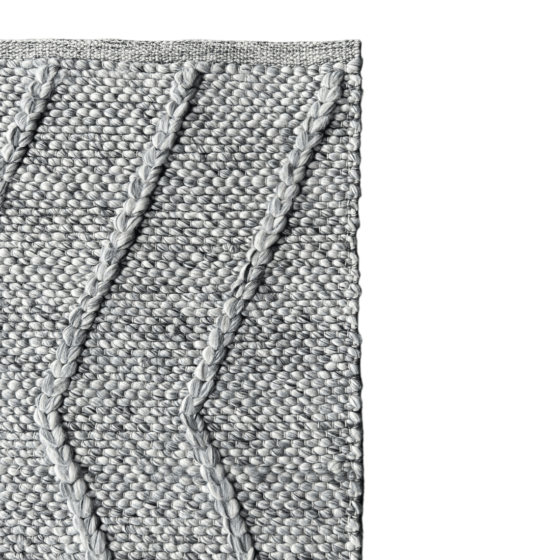Athena | Chevron Wool Rug Spotted Grey - Mirra Interiors